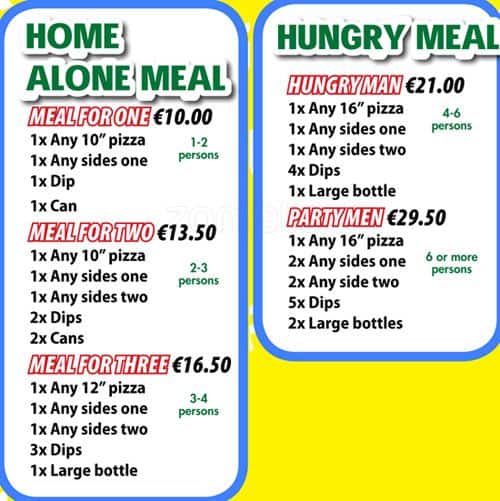 Pizza Max Menu, Menu for Pizza Max, East Wall, Dublin Zomato Ireland
