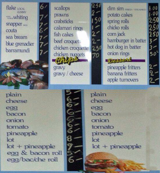 Effies's Fish & Chips And Hamburger Bar Menu Urbanspoon/Zomato