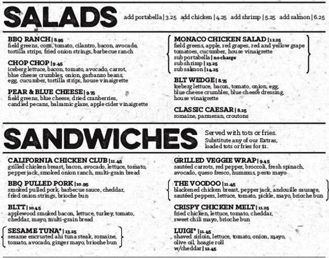 Menu at Bar Louie, San Antonio, La Cantera Pkwy
