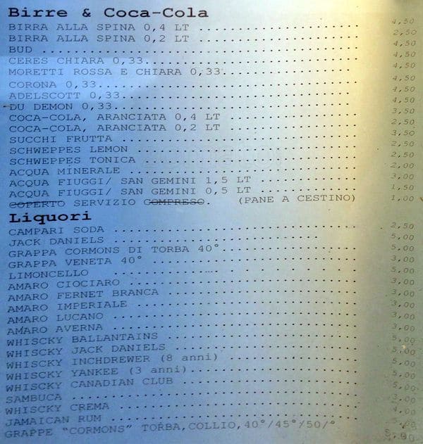 Menu di Scaccomatto 