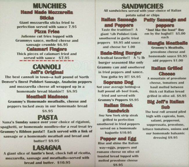 Grandma's Goodies Menu, Menu for Grandma's Goodies, Wheat Ridge, Denver ...