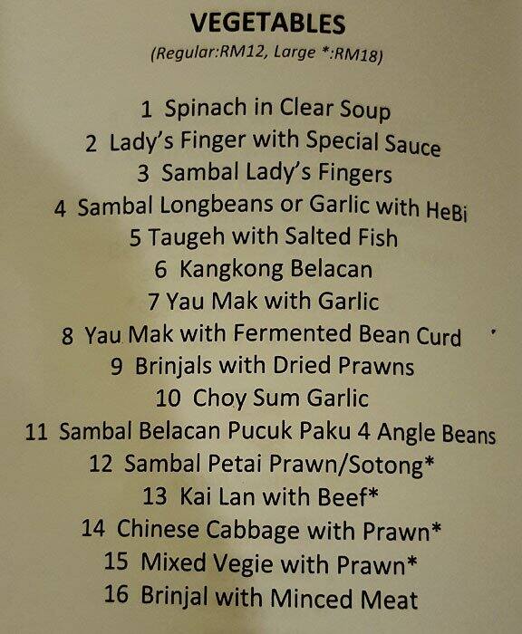 Aunty Nat Menu Menu For Aunty Nat Mid Valley City Kuala Lumpur