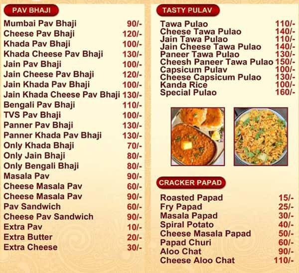 Menu of Mumbai Chaupati Pav Bhaji, Majiwada, Thane West, Thane