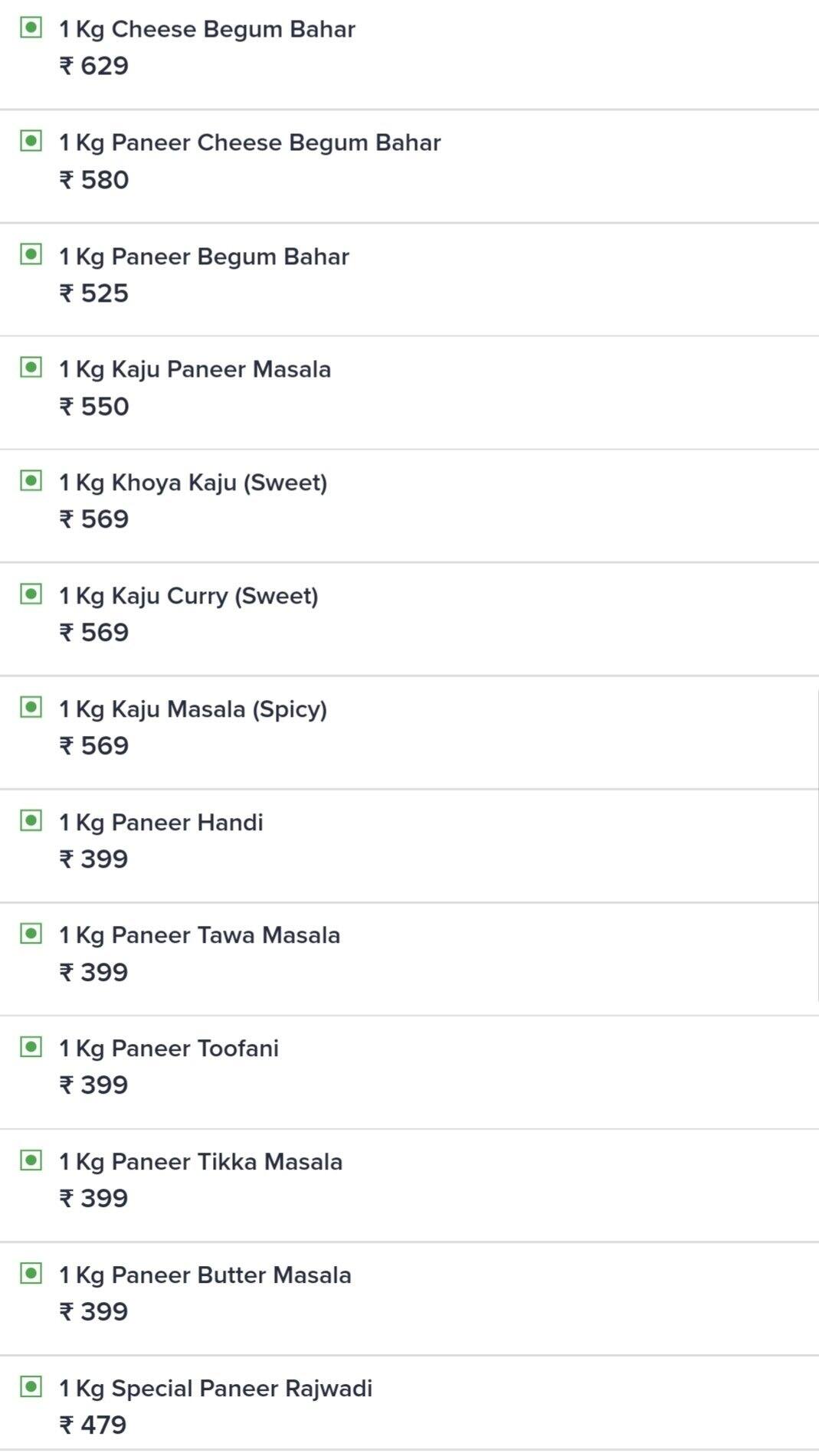 Klassic Restaurant menu