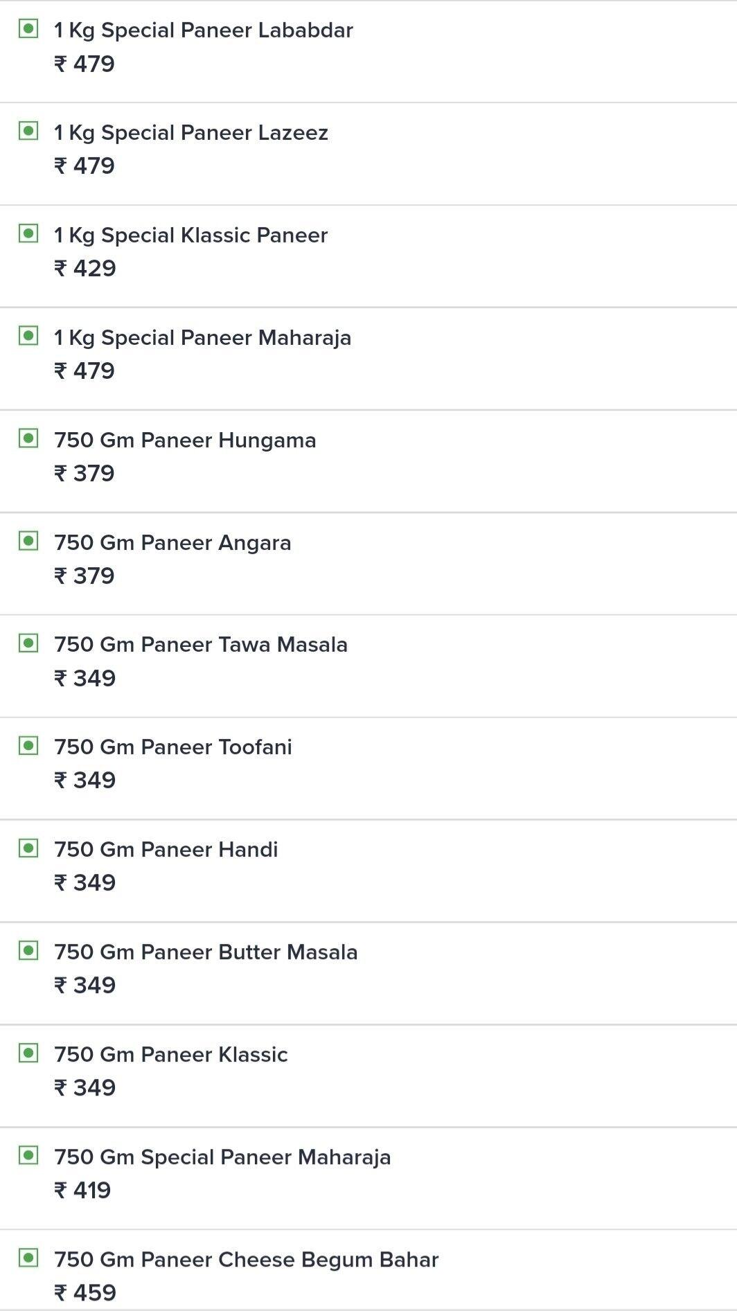 Klassic Restaurant menu