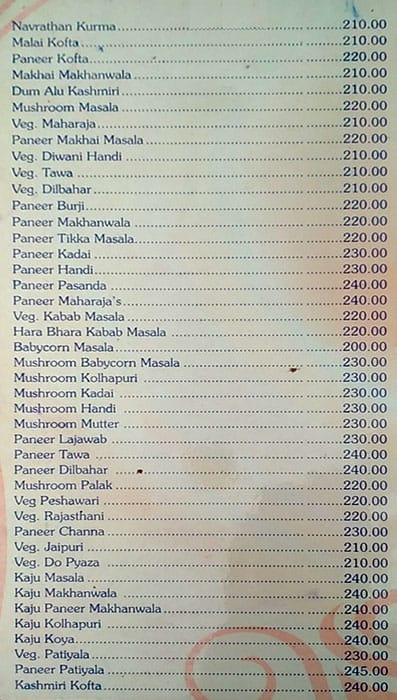 Shubham Pure Veg menu