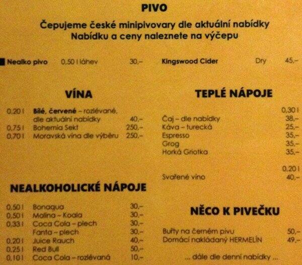 Dart's menu