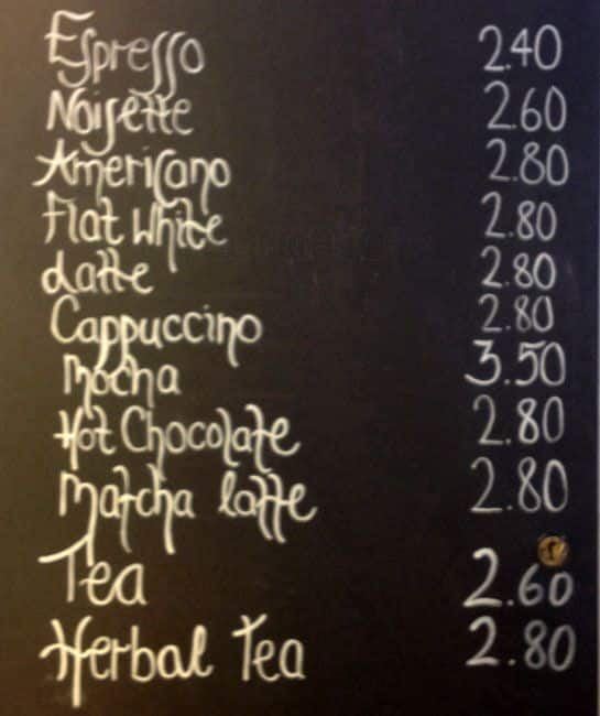 Kaph menu