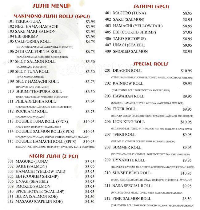 Basa Seafood Express Menu Menu For Basa Seafood Express Mission Basa Seafood Express Menu Menu For Basa Seafood Express Mission