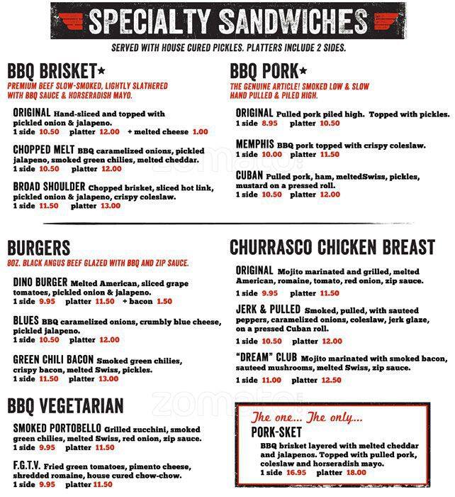 Menu At Dinosaur Bar B Que Baltimore