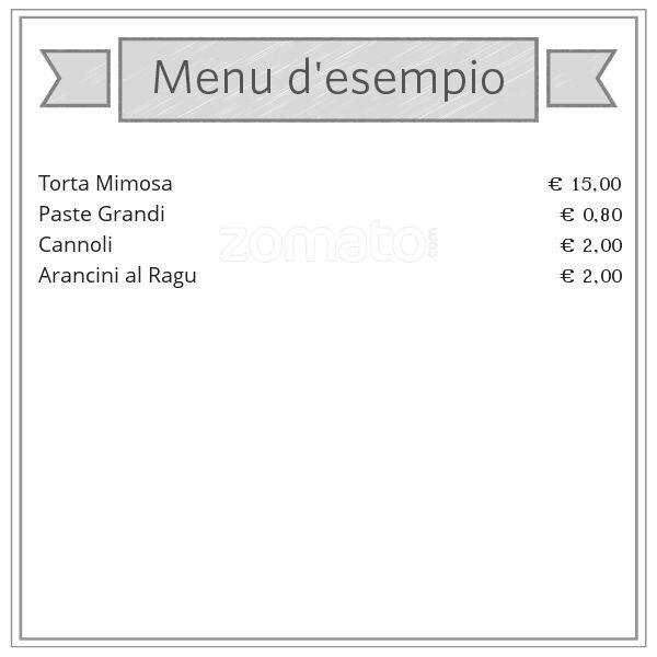 Menu di Pasticceria Sicilia 1997 