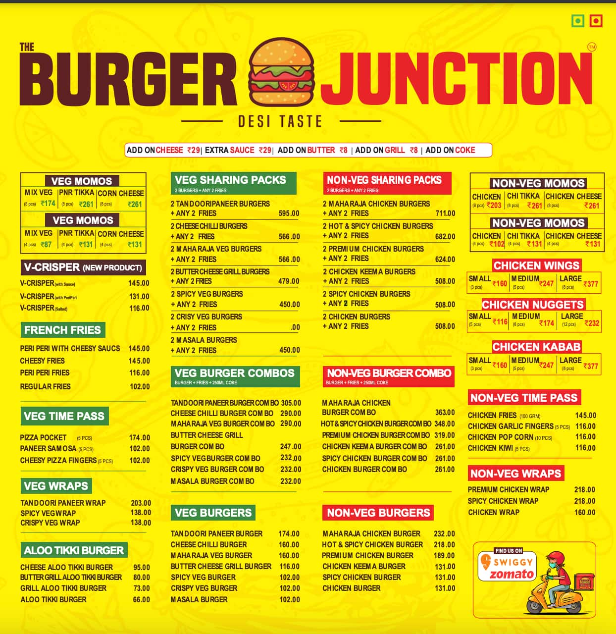 Menu Of The Burger Junction Ulhasnagar Thane