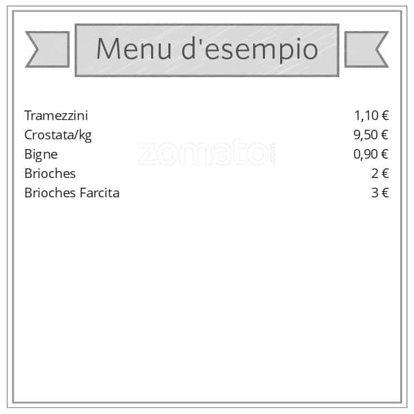 Menu di Dolce e Fantasia 