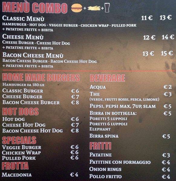 Menu di T-Burger Station the TRUCK 