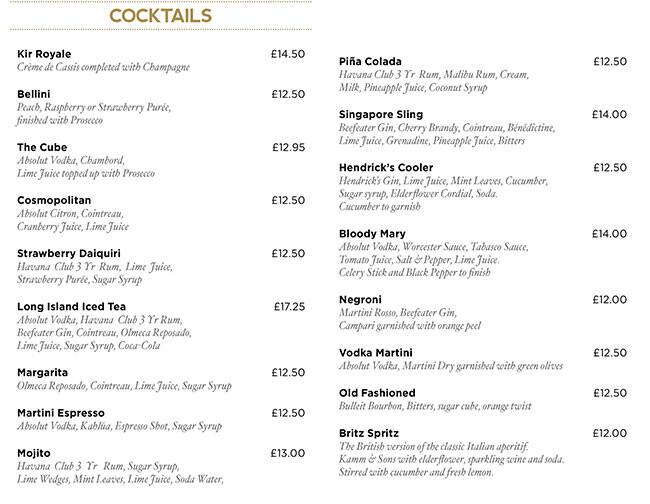 Menu at Marco Pierre White Steakhouse Bar & Grill Birmingham, Birmingham
