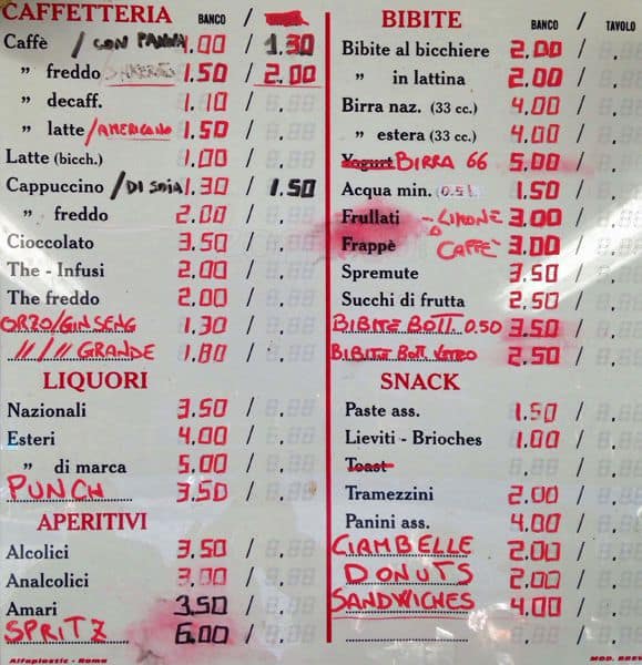 Menu di Ar Giannicolo 