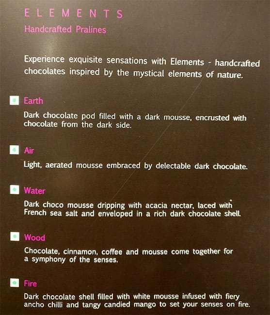 Fabelle menu