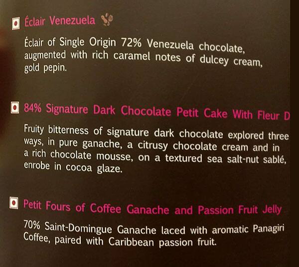 Fabelle menu