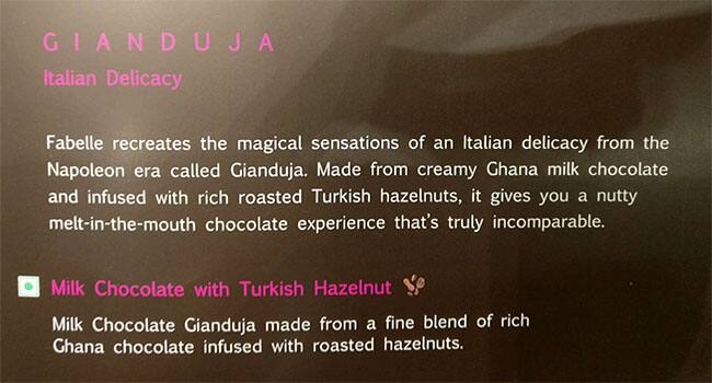 Fabelle menu