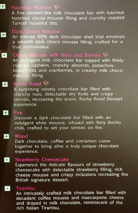 Fabelle menu