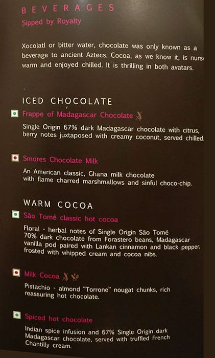 Fabelle menu