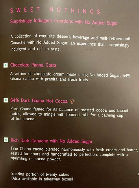 Fabelle menu