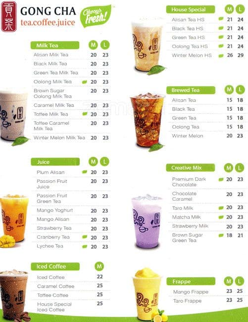 Gong Cha Menu, Menu for Gong Cha, Karawaci, Tangerang - Zomato Indonesia