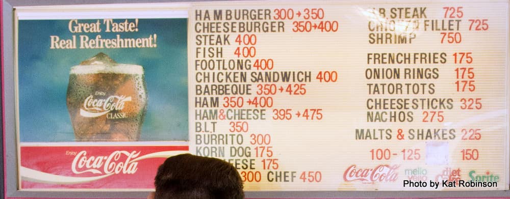 Menu at Spradlins Dairy Delight fast food, England