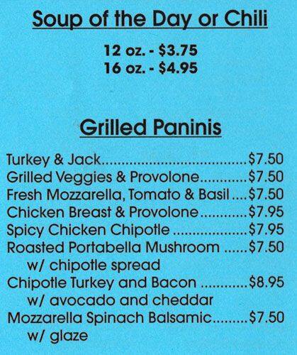 Fourth Street Deli menu