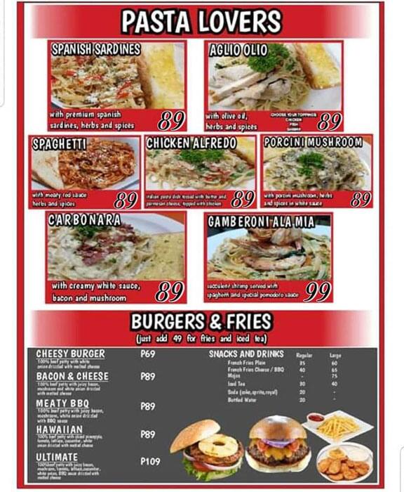 us restaurant menu