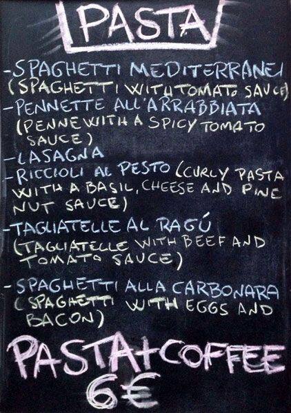 Menu di Gran Caffè Via Gallia 