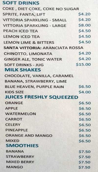 Max's Corner menu