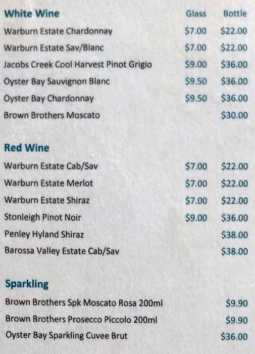 Max's Corner menu