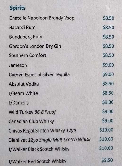 Max's Corner menu