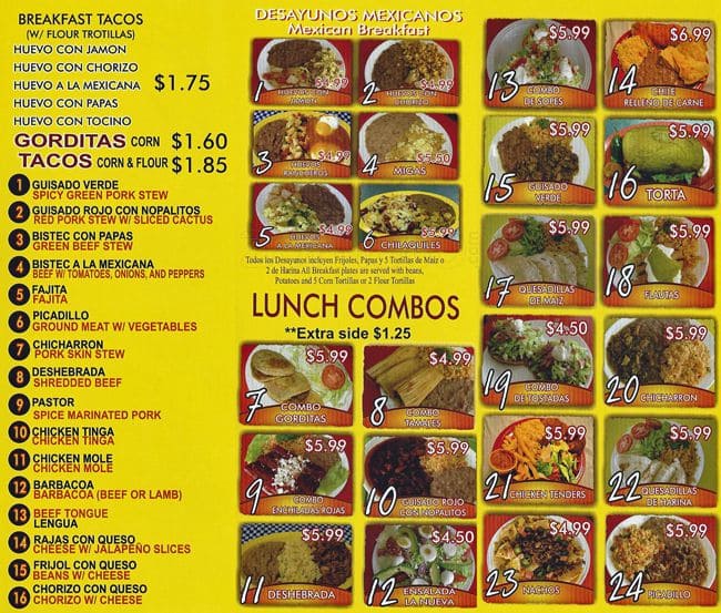 La Nueva Fresh and Hot Menu, Menu for La Nueva Fresh and Hot, Northwest ...