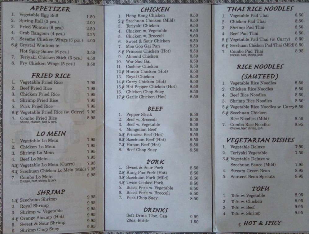 Carta de Wok Express