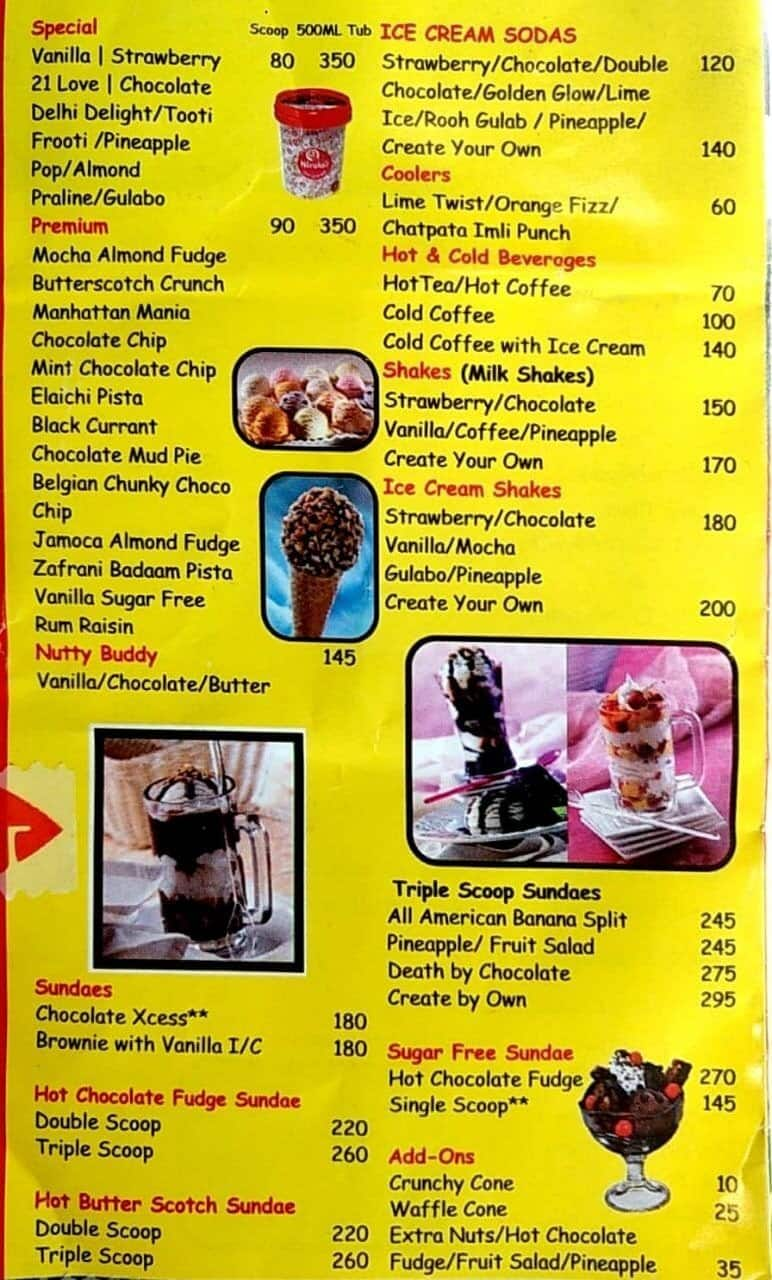 Nirula's Ice Cream Menu, Menu for Nirula's Ice Cream, Sohna Road ...