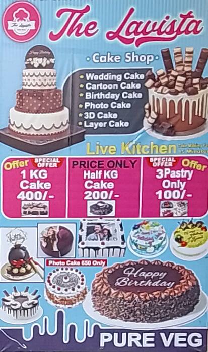 Menu of The Lavista Cake Shop, Nalasopara, Mumbai Menu of The Lavista Cake Shop, Nalasopara, Mumbai
