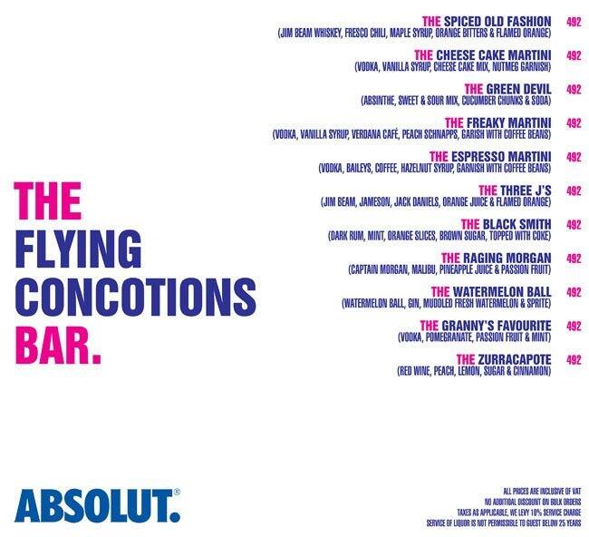 The Flying Saucer Sky Bar Menu Zomato
