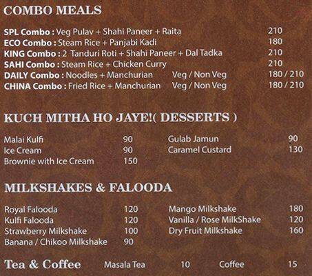 Menu at Khasiyat, Mumbai, Shop No 51 Sector 7 Patel Heritage ...