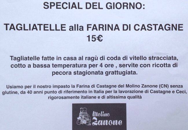 Menu di Cucina Fusetti 