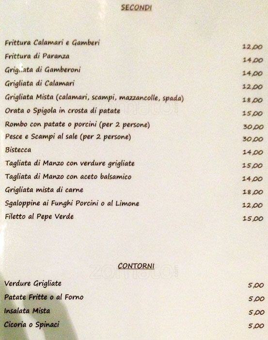 Menu di La Caffetteria Appia 