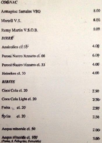 Menu di Romolo 