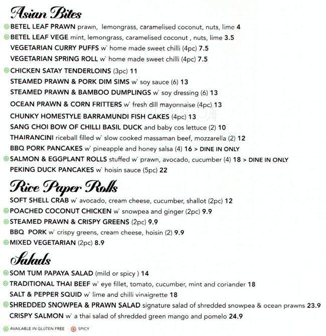 Baywok Concord Menu, Menu for Baywok Concord, Concord, Sydney ...