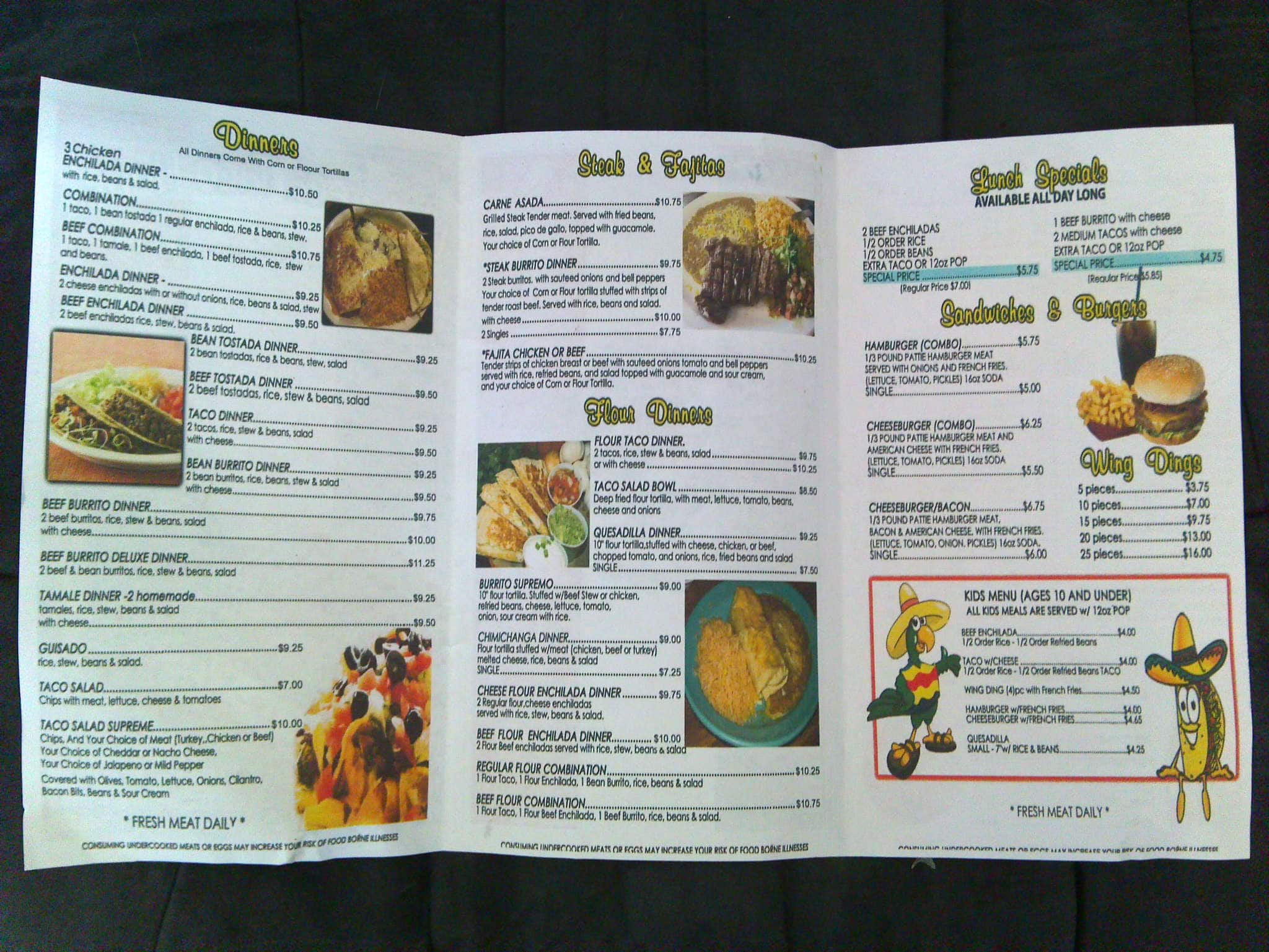 La Azteca Taco House Menu Menu For La Azteca Taco House Flint Flint