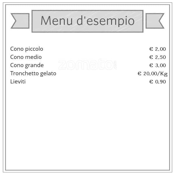 Menu di Il Pozzo del Gelato 