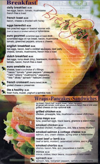 Menu At Euro Caffe Cafe Bloemfontein U32 Mimosa Mall menu-at-euro-caffe-cafe-bloemfontein-u32-mimosa-mall