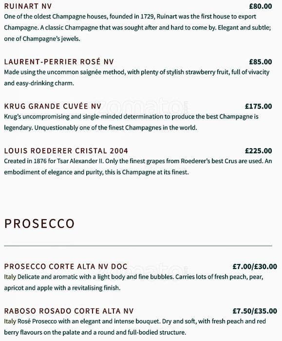 Layla Restaurant menu