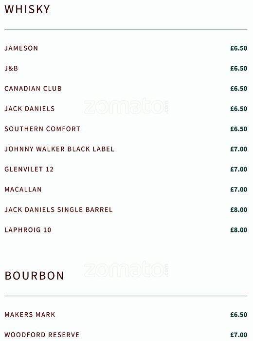 Layla Restaurant menu