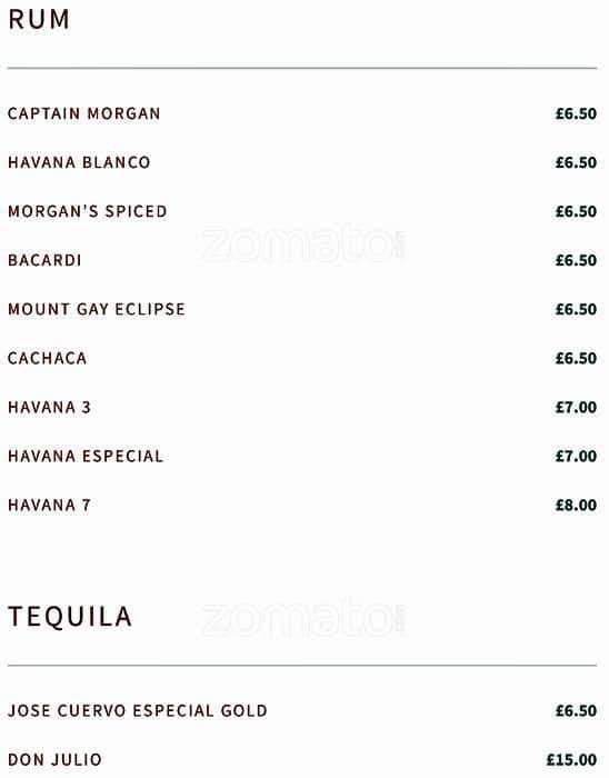 Layla Restaurant menu